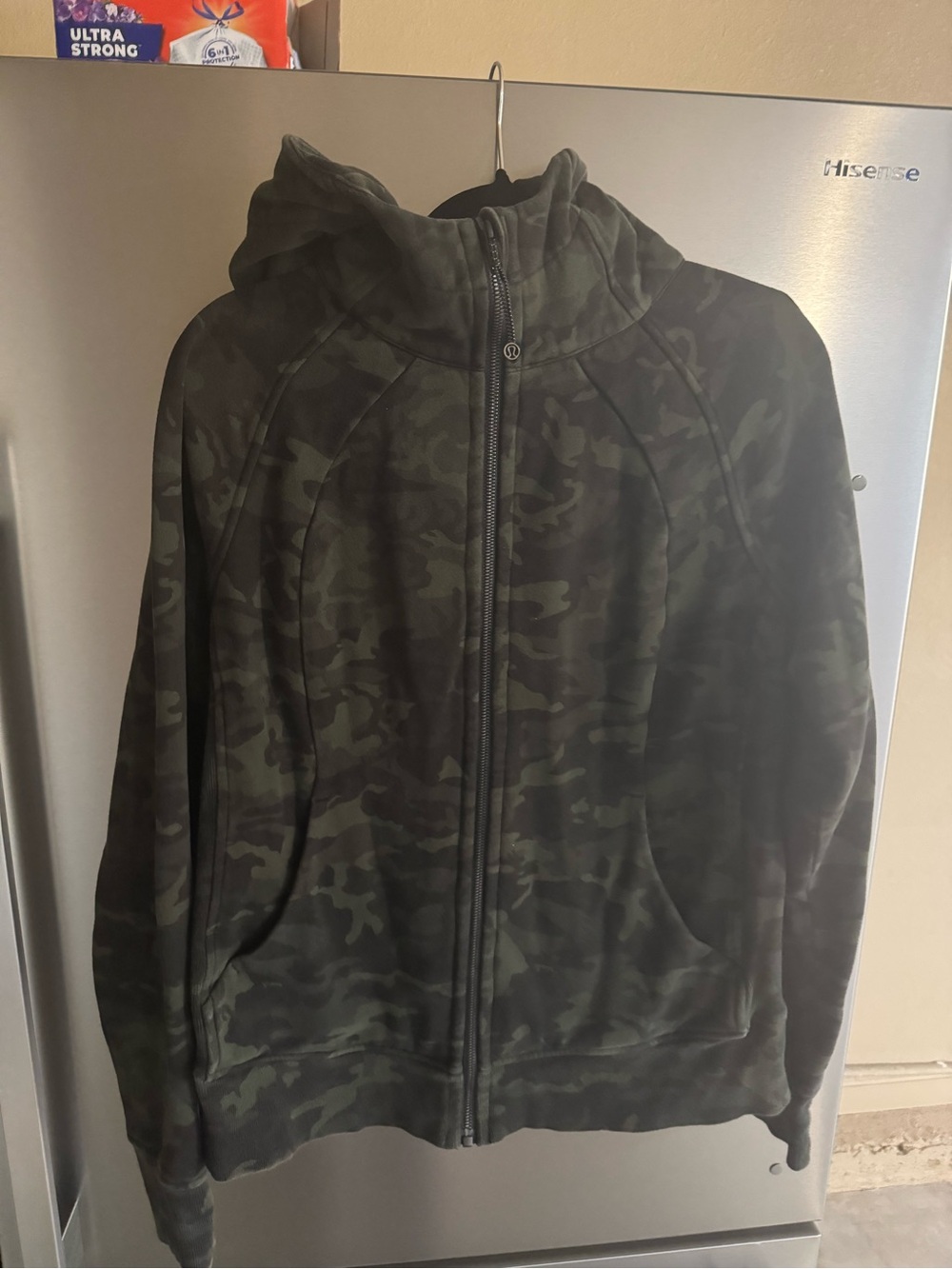 lululemon athletica Olive Green Camo Full-Zip Hoodie